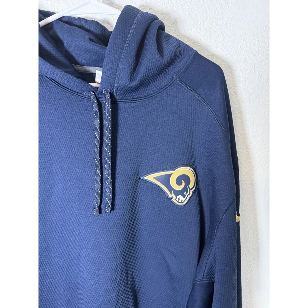 NIKE LA Rams NFL Team Player‎ Issued Dri Fit Hoodie Sweatshirt  Men's 4XL Navy